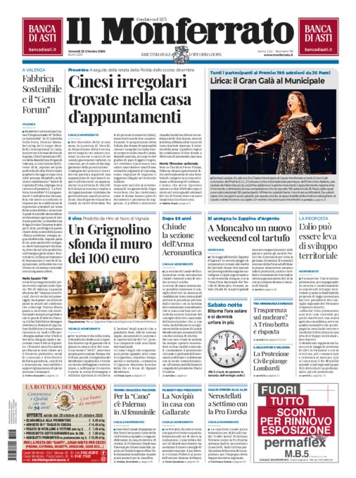 Il Monferrato - Edizione 78 del 23/10/2026